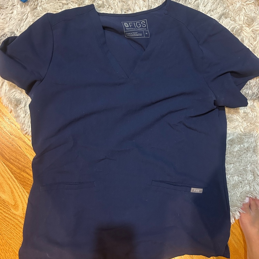 Figs Women's Navy Casma Top